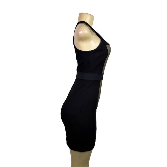 Bailey 44 Womens Black & Gold Faux Snakeskin Bodycon Sleeveless Mini Dress Size - Picture 3 of 10